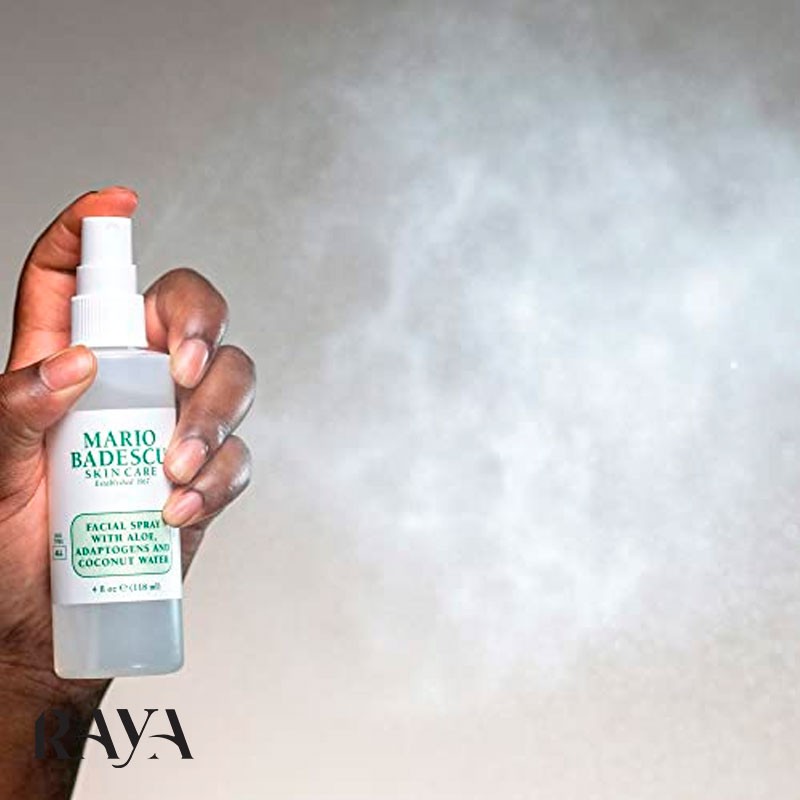 اسپری آبرسان صورت حاوی آلوئه ورا، آداپتوژن و آب نارگیل ماریو بادسکو Mario Badescu Facial Spray With Aloe, Adaptogens And Coconut Water