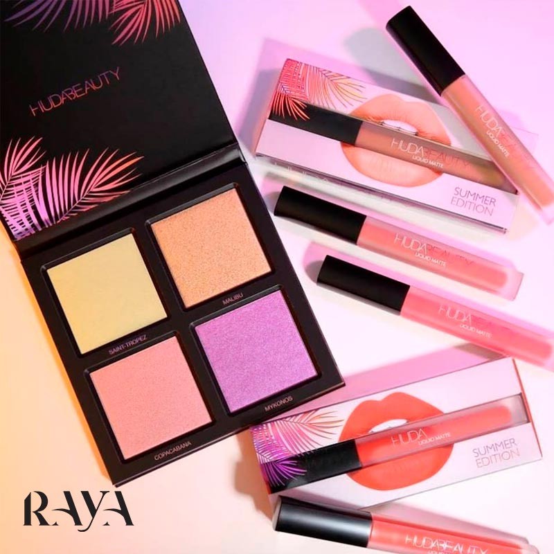 پالت سایه هایلایتر سه بعدی انقلاب تابستانی هدی بیوتی سامر سالستیس Huda Beauty Summer Solstice 3D Highlighter Palette