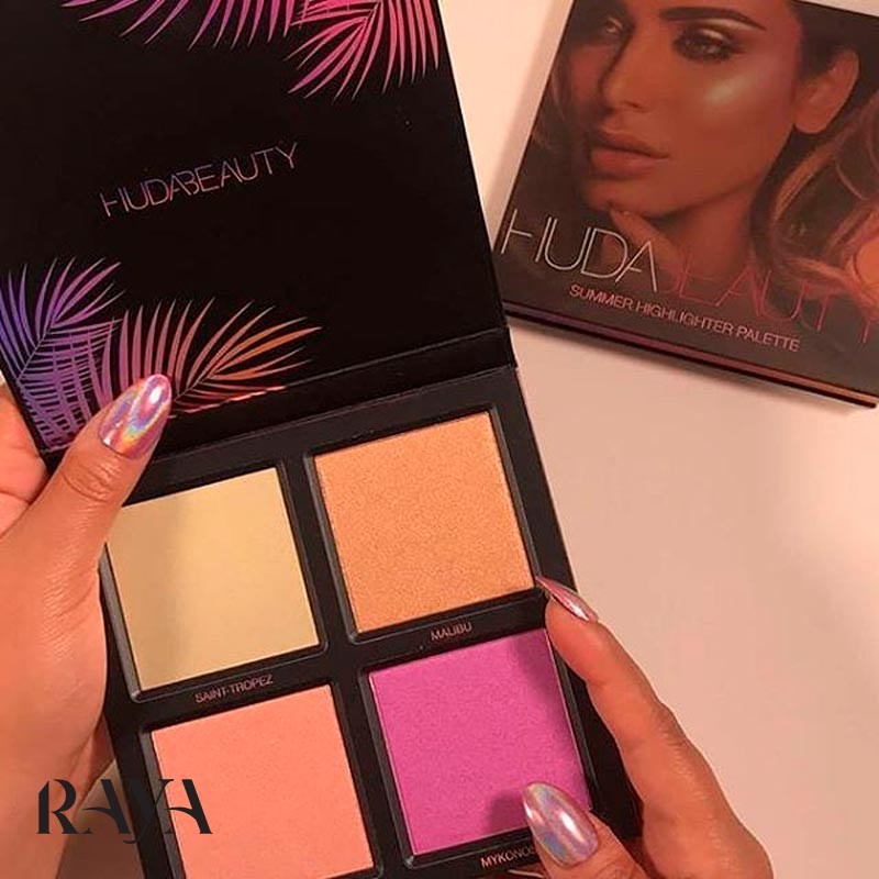 پالت سایه هایلایتر سه بعدی انقلاب تابستانی هدی بیوتی سامر سالستیس Huda Beauty Summer Solstice 3D Highlighter Palette
