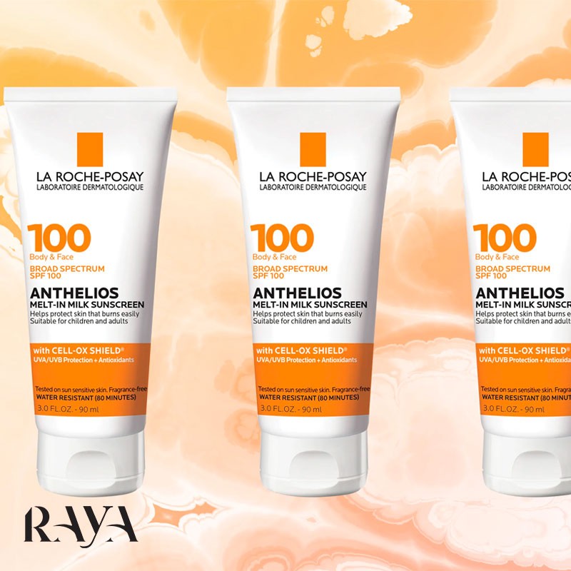 کرم ضد آفتاب صورت و بدن با SPF 100 لاروش پوزای مدل آنتلیوس ملت این میلک La Roche Posay Anthelios Melt-in Milk Sunscreen For Face & Body SPF 100