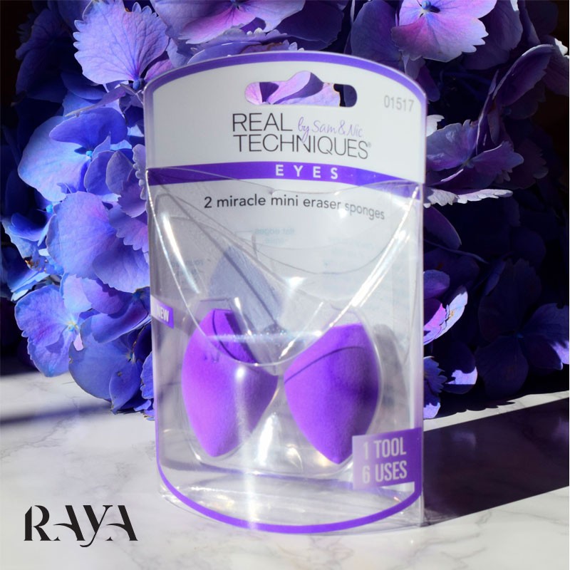 ست اسفنج دوتایی مینی سایز ریل تکنیک مدل میراکل مینی ایریزر Real Techniques 2 Miracle Mini Eraser Sponges