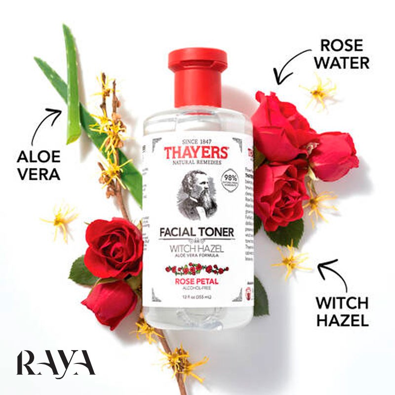 تونر آبرسان صورت حاوی گلبرگ گل رز تایرز مدل رز پتال Thayers Rose Petal Facial Toner
