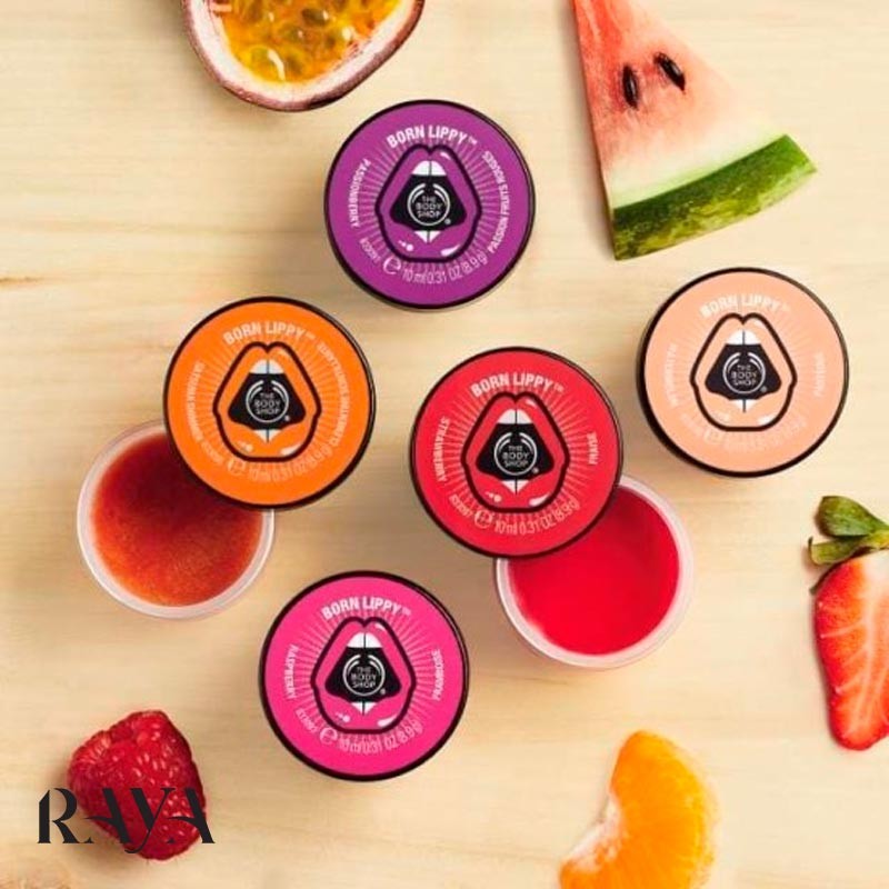 بالم لب مرطوب کننده و مغذی میوه ای بادی شاپ The Body Shop Born Lippy Lip Balm Pot