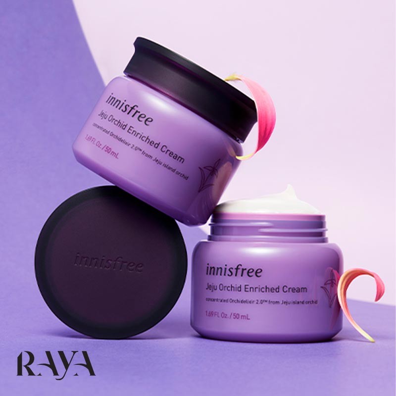 کرم آبرسان و مرطوب کننده پوست حاوی ارکیده ججو اینیسفری Innisfree Jeju Orchid Enriched Cream