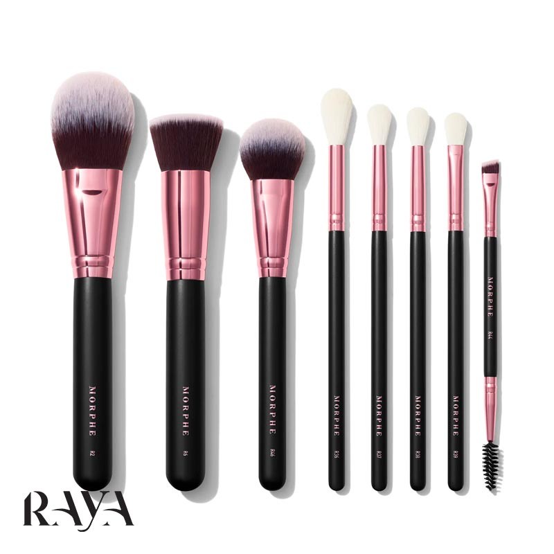 ست براش 8 تکه رزگلد مدل فلش آف رز مورفی Morphe Flash Of Rose 8-Piece Rose Gold Brush Set