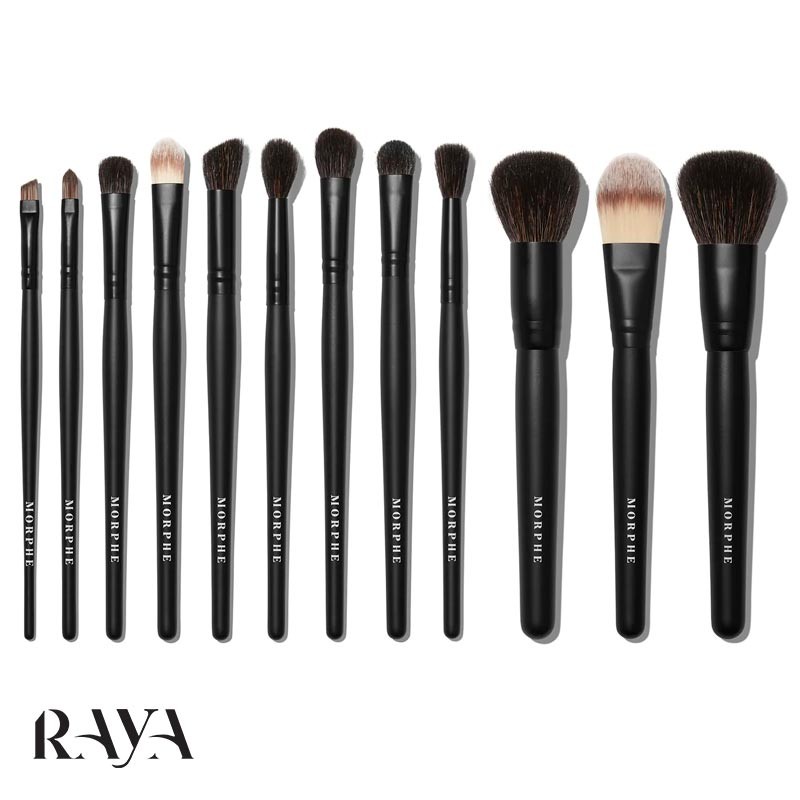 ست براش مشکی 13 تکه صورت و چشم مورفی مدل ویکی مود Morphe Vacay Mode 13-Piece Face & Eye Brush Set