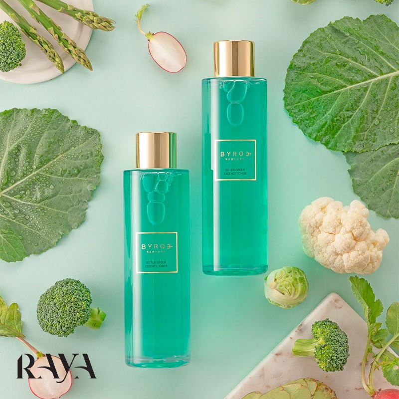 تونر اسانس سبز تلخ آبرسان و تسکین دهنده پوست مدل بیتر گرین بایرو Byroe Bitter Green Essence Toner