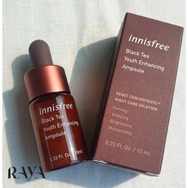 آمپول جوانساز و مرطوب کننده پوست حاوی چای سیاه اینیسفری Innisfree Black Tea Youth Enhancing Ampoule