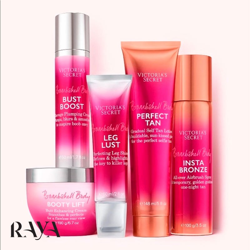 کرم حجم دهنده و تقویت کننده سینه و بدن ویکتوریا سکرت با رایحه بامبشل Victoria's Secret Bombshell Body Bust Boost Cleavage Plumping Cream