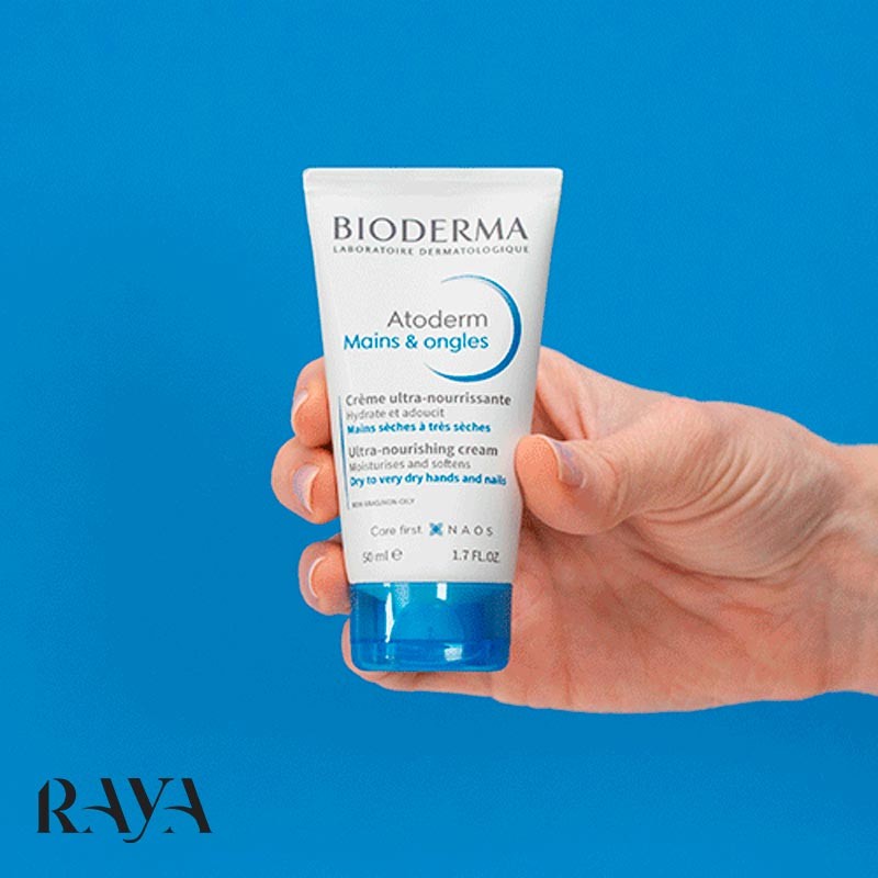 کرم مرطوب کننده و ترمیم کننده دست و ناخن بایودرما مدل آتودرم مینز اند آنگلز Bioderma Atoderm Mains & ongles