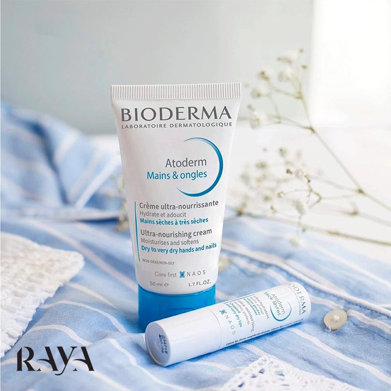 کرم مرطوب کننده و ترمیم کننده دست و ناخن بایودرما مدل آتودرم مینز اند آنگلز Bioderma Atoderm Mains & ongles