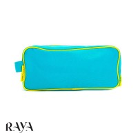 کیف لوازم آرایشی پارچه ای با رنگ سبز آبی کلینیک