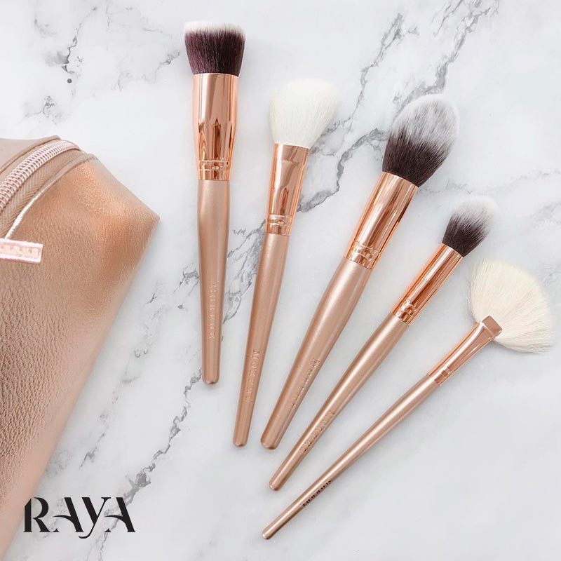 ست براش 5 تکه مورفی مدل کامپلکشن گلز با کیف طلایی Morphe Complexion Goals Brush Set