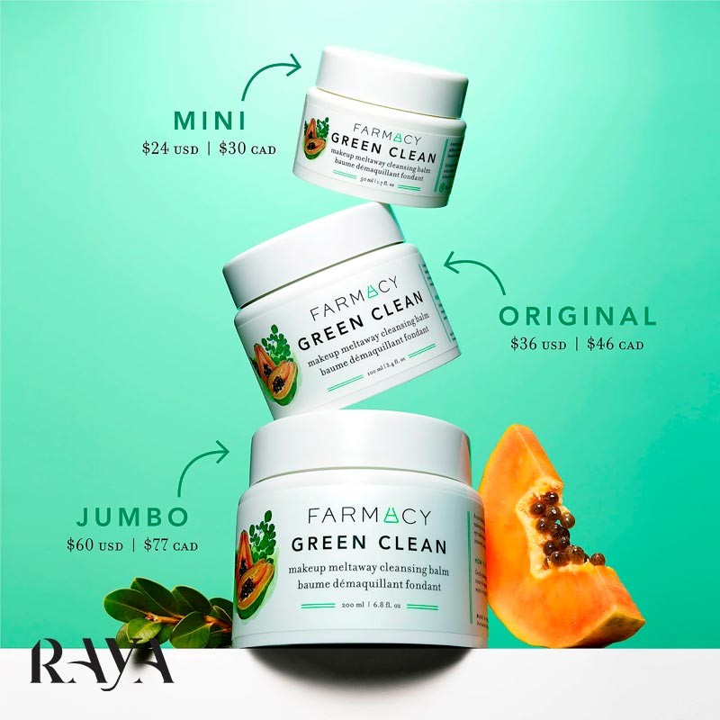 کلینزر و بالم روغنی پاک کننده آرایش صورت گرین کلین فارماسی ملت اوی Farmacy Green Clean Makeup Meltaway Cleansing Balm