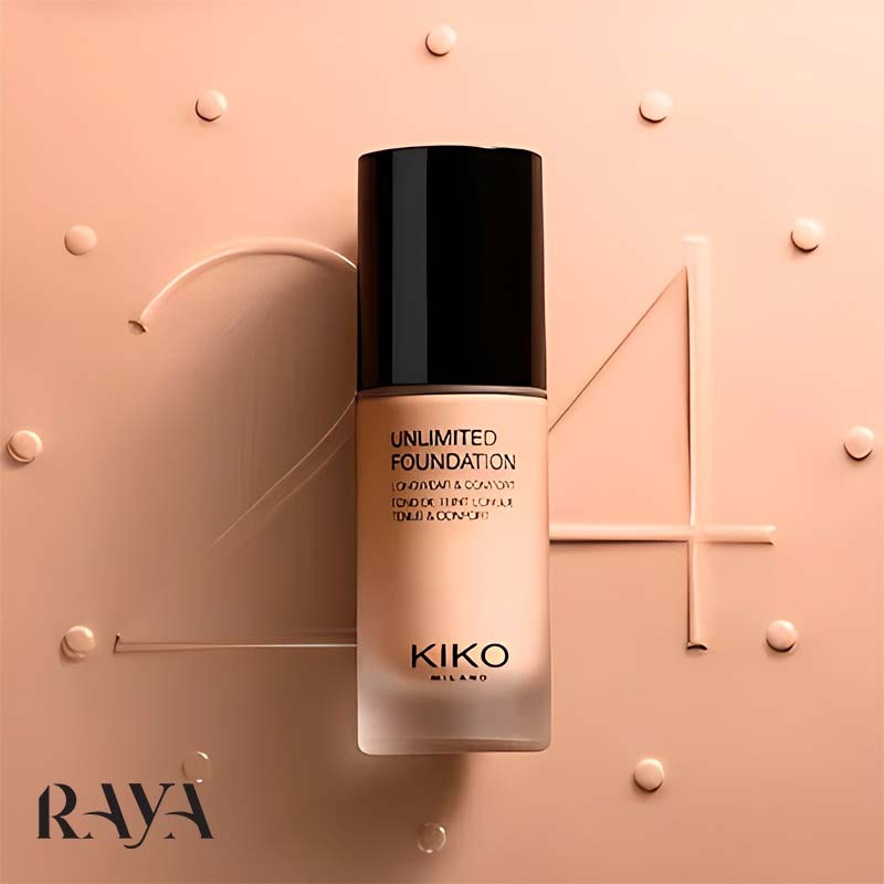 کرمپودر مایع با ماندگاری بالا و 24 ساعته کیکو میلانو مدل آنلیمیتد فوندیشن Kiko Milano Unlimited Foundation SPF 15
