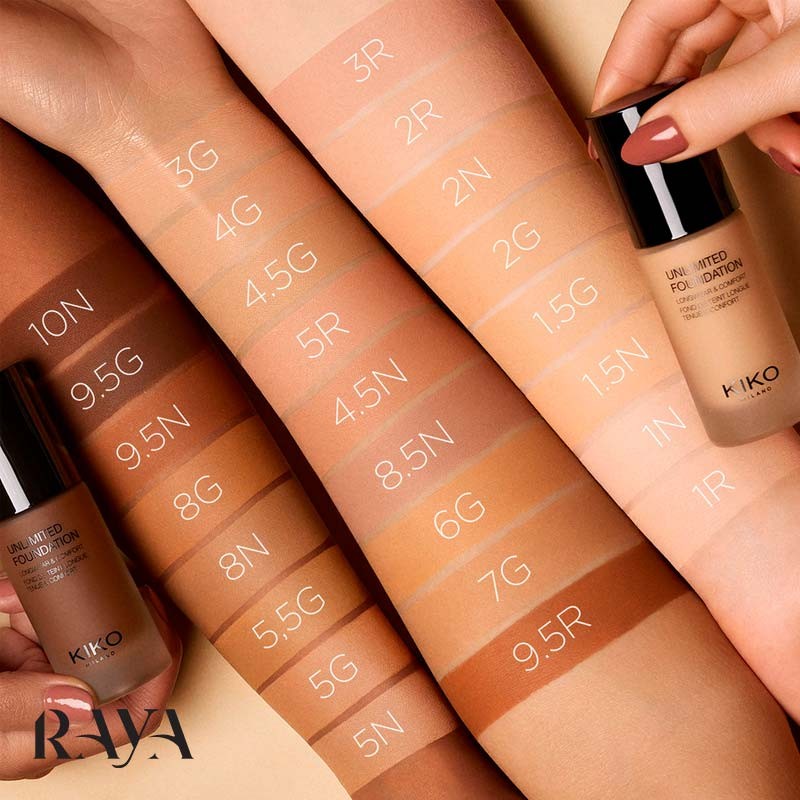 کرمپودر مایع با ماندگاری بالا و 24 ساعته کیکو میلانو مدل آنلیمیتد فوندیشن Kiko Milano Unlimited Foundation SPF 15