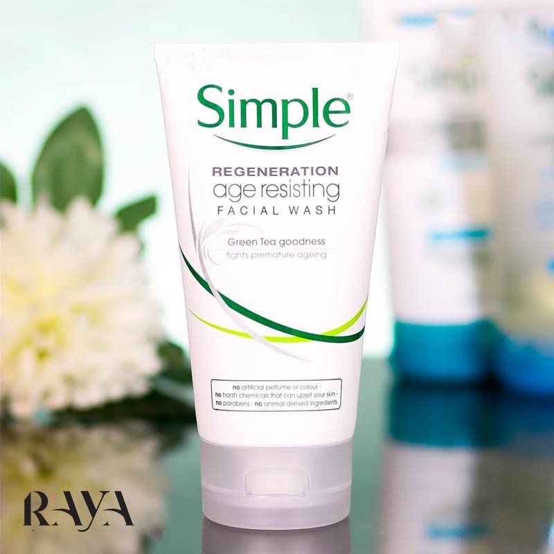 ژل شستشوی پوست صورت ضد پیری سیمپل مدل ریجنریشن Simple Regeneration Age Resisting Facial Wash