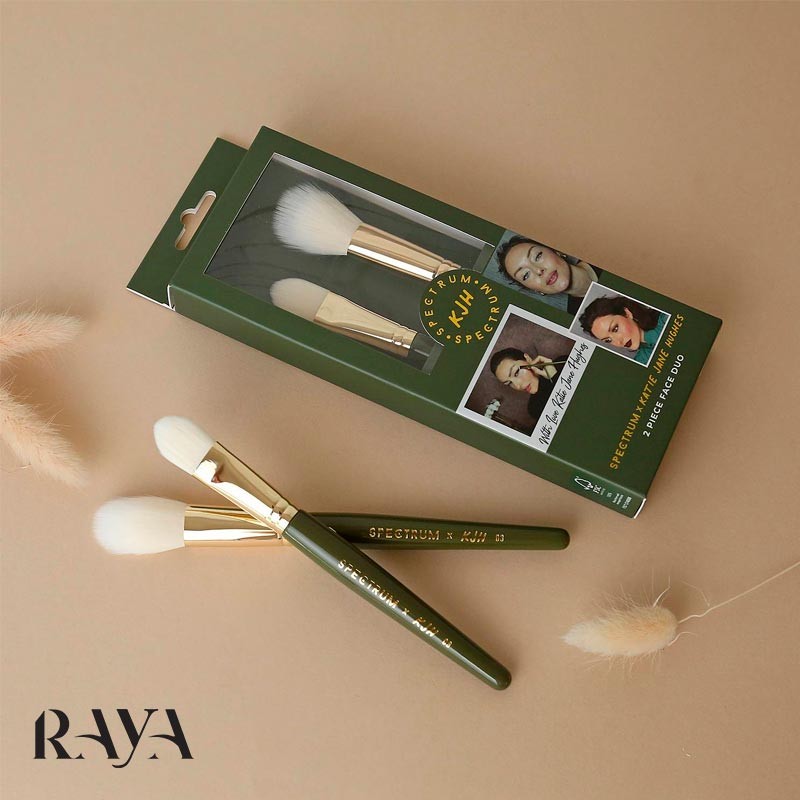 ست 2 تکه براش آرایشی صورت کیتی جین هیوز اسپکتروم کی جی اچ Spectrum X Katie Jane Hughes KJH 2 Piece Face Brush Set