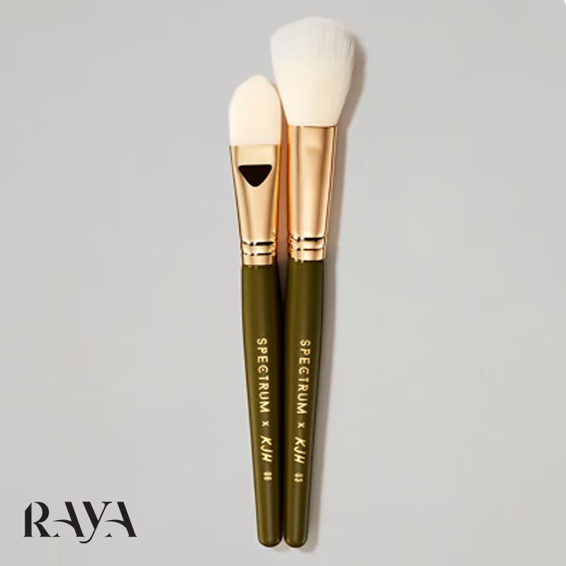 ست 2 تکه براش آرایشی صورت کیتی جین هیوز اسپکتروم کی جی اچ Spectrum X Katie Jane Hughes KJH 2 Piece Face Brush Set