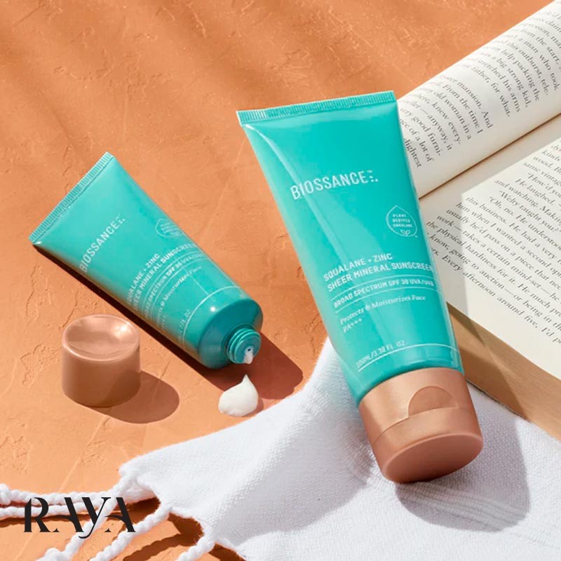 کرم ضد آفتاب مینرال و فیزیکی اسکوالن + زینک بایوسانس اس پی اف 30 Biossance Squalane Zinc Sheer Mineral Sunscreen SPF 30 PA