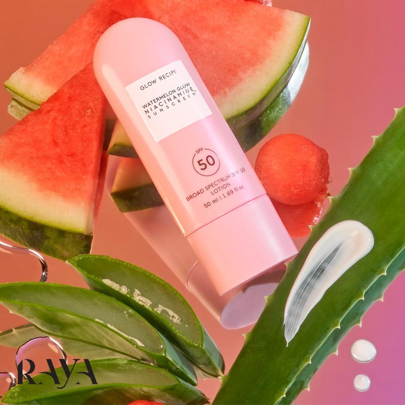 کرم ضد آفتاب هندوانه گلو نیاسینامید گلو رسیپی با Glow Recipe Watermelon Glow Niacinamide Sunscreen SPF 50
