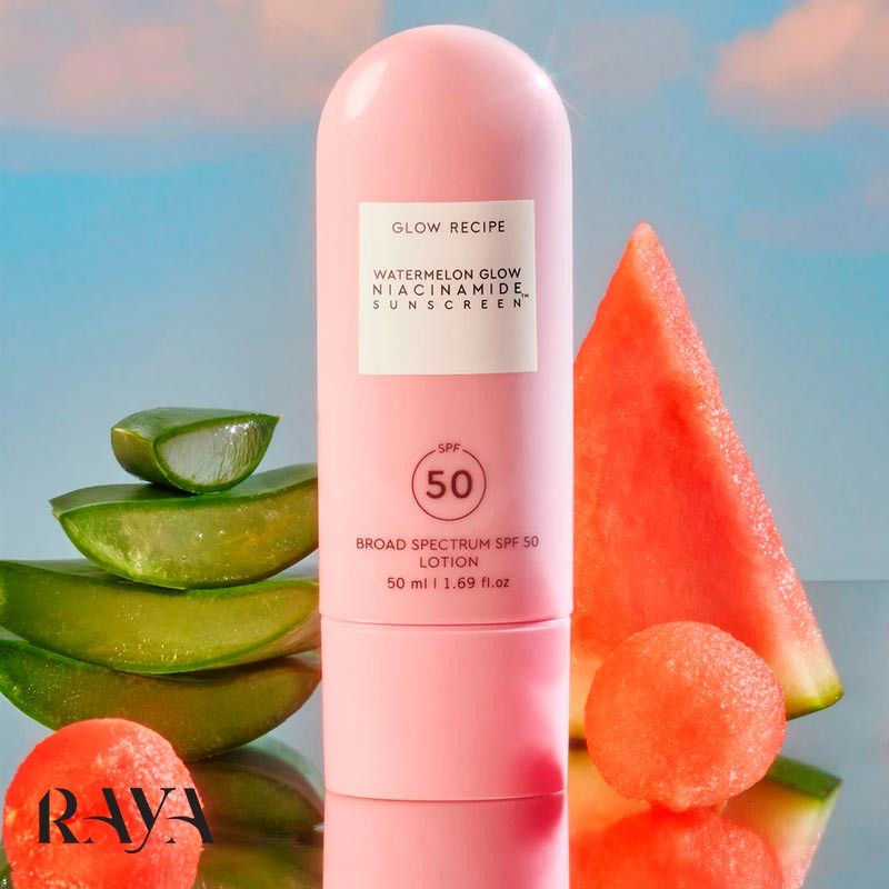 کرم ضد آفتاب هندوانه گلو نیاسینامید گلو رسیپی با Glow Recipe Watermelon Glow Niacinamide Sunscreen SPF 50