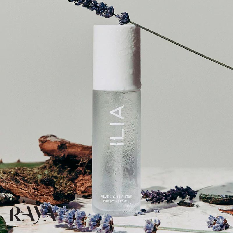 اسپری فیکس صورت آبرسان و محافظ نور آبی ایلیا مدل بلو لایت فیس میست Ilia Blue Light Face Mist
