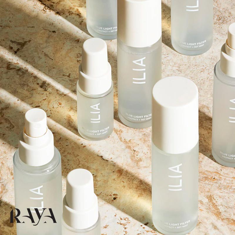 اسپری فیکس صورت آبرسان و محافظ نور آبی ایلیا مدل بلو لایت فیس میست Ilia Blue Light Face Mist