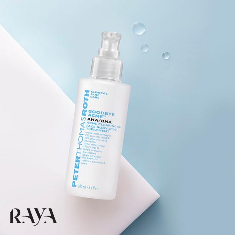 ژل ضد جوش و ضد لک صورت و بدن پیتر توماس راث حاوی آ اچ آ و بی اچ آ مدل گودبای آکنه Peter Thomas Roth Goodbye Acne AHA/BHA Acne Clearing Gel Face Body Spot Treatment
