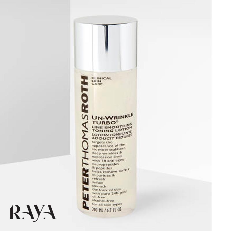 لوسیون تونر جوانساز و صاف کننده پوست مدل آن رینکل توربو لاین پیتر توماس راث Peter Thomas Roth Un-Wrinkle Turbo Line Smoothing Toning Lotion