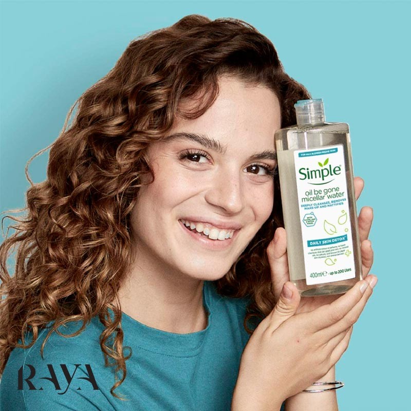 میسلارواتر مخصوص پوست چرب سیمپل مدل دیلی اسکین دتوکس اویل بی گان Simple Daily Skin Detox Oil Be Gone Micellar Water
