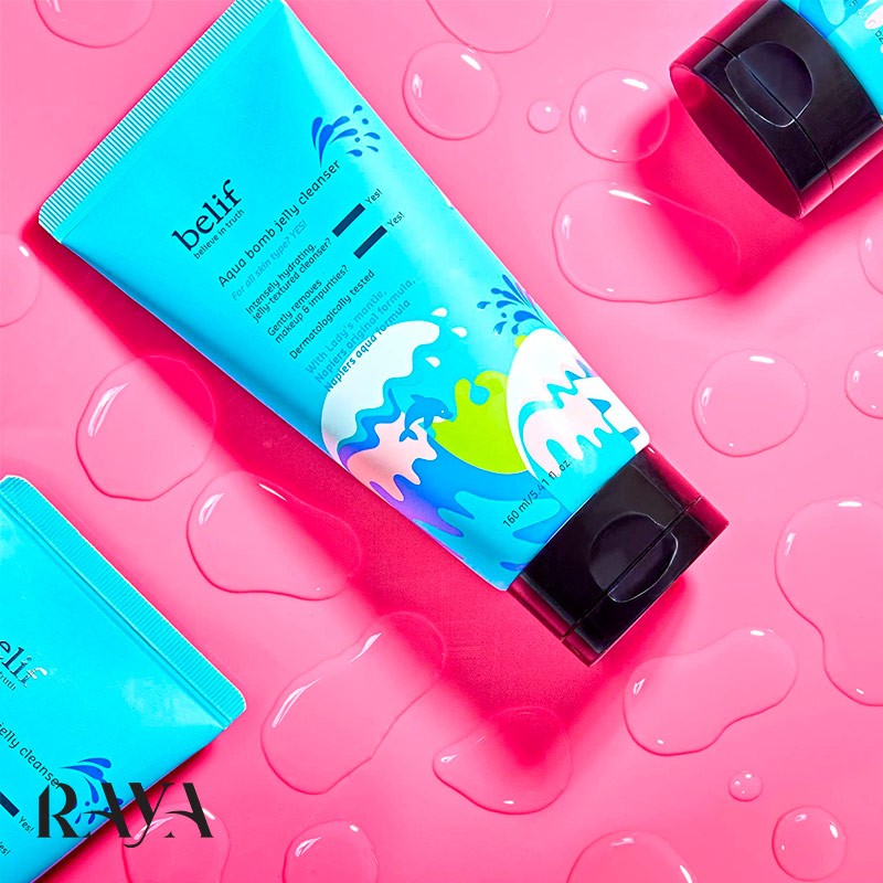 ژل شستشوی صورت آبرسان و مرطوب کننده آکوا بمب بلیف Belif Aqua Bomb Jelly Cleanser 