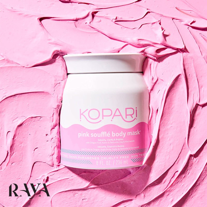ماسک بدن صورتی پاکسازی و روشن کننده مدل پینک سوفله کوپاری Kopari Pink Souffle Body Mask Detoxify Clarify Brighten