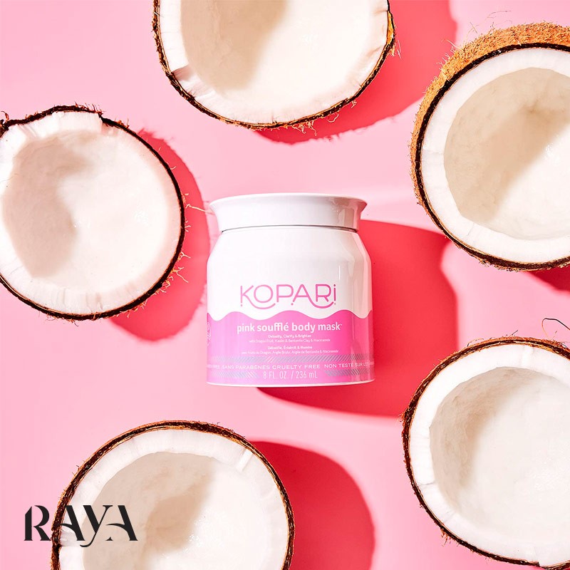 ماسک بدن صورتی پاکسازی و روشن کننده مدل پینک سوفله کوپاری Kopari Pink Souffle Body Mask Detoxify Clarify Brighten