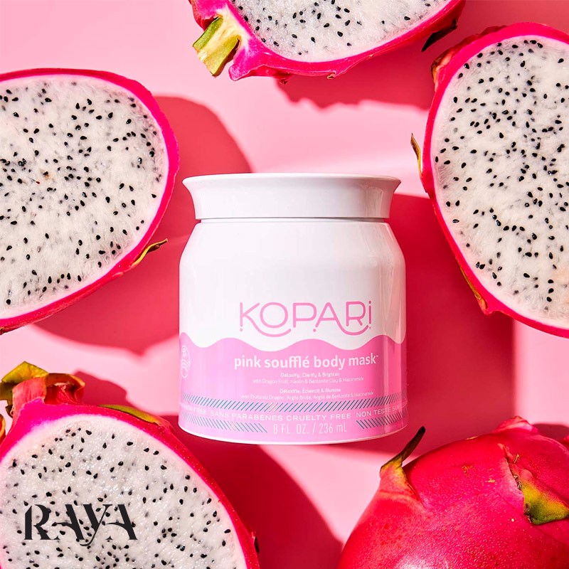 ماسک بدن صورتی پاکسازی و روشن کننده مدل پینک سوفله کوپاری Kopari Pink Souffle Body Mask Detoxify Clarify Brighten