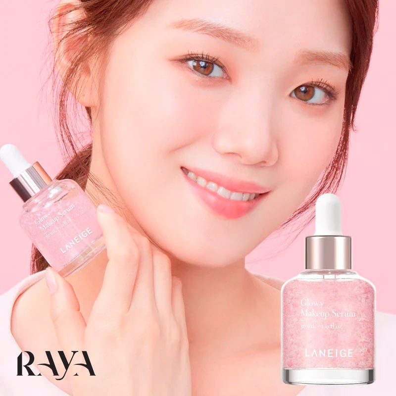سرم سه کاره آبرسان و درخشان کننده و پرایمر آرایشی صورت گلویی میکاپ لانیژ Laneige Glowy Makeup Serum