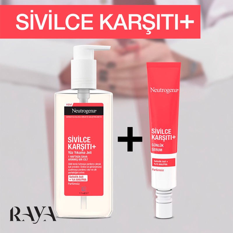 ژل شستشوی صورت ضد آکنه و جوش نوتروژینا مدل سیویلس کارسیتی پلاس Neutrogena Sivilce Karşıtı+ Yüz Yıkama Jeli
