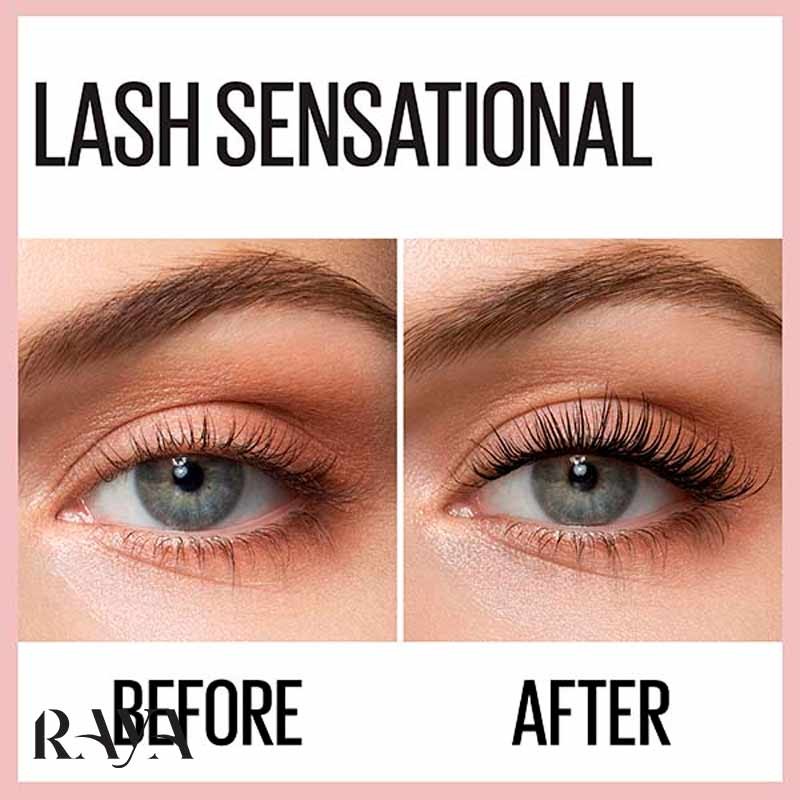 ریمل بلند کننده و حجم دهنده مشکی میبلین مدل لش سنسیشنال Maybelline Lash Sensational Mascara