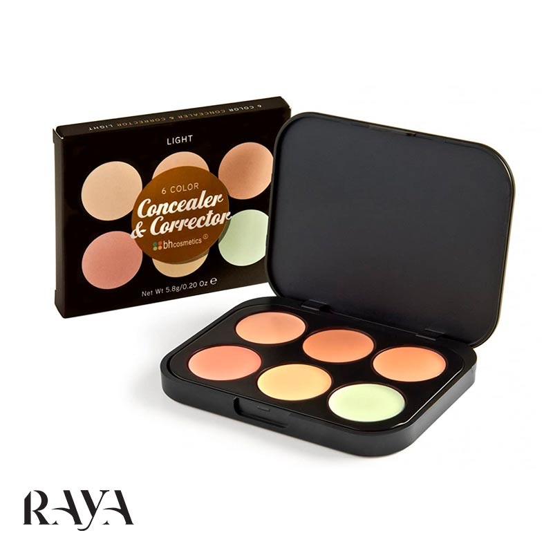 پالت کانسیلر و کورکتور 6 رنگ بی اچ کازمتیک BH Cosmetics 6 Color Concealer & Corrector Palette