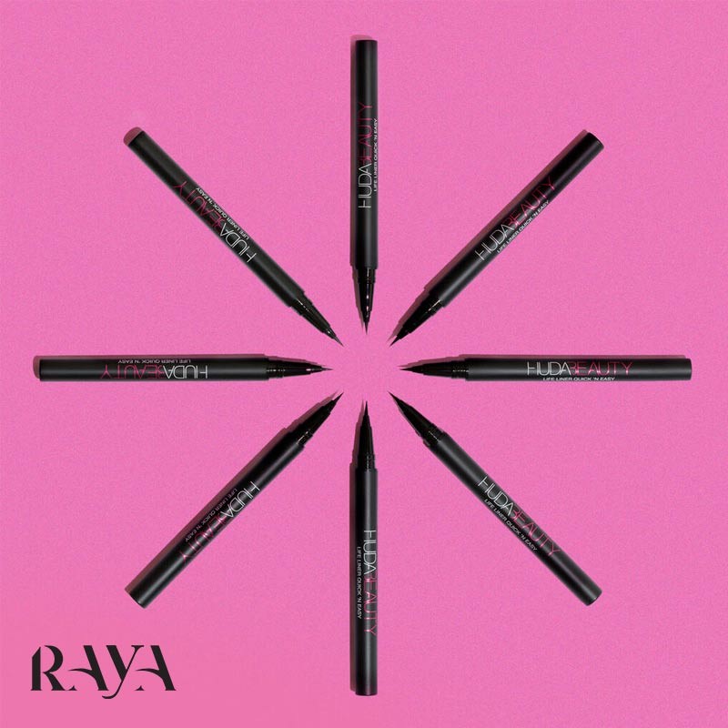 خط چشم مایع و ماژیکی ضد آب هدی بیوتی مدل لایف لاینر کوییک ان ایزی پریسیژن Huda beauty Life Liner Quick 'N Easy Precision Liquid Eye Liner