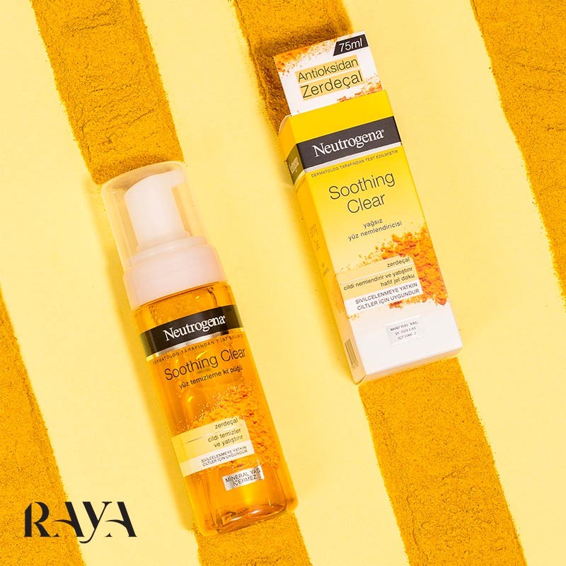 فوم شستشوی صورت حاوی عصاره زردچوبه نوتروژینا مدل سوتینگ کلیر Neutrogena Soothing Clear Yüz Temizleme Köpüğü