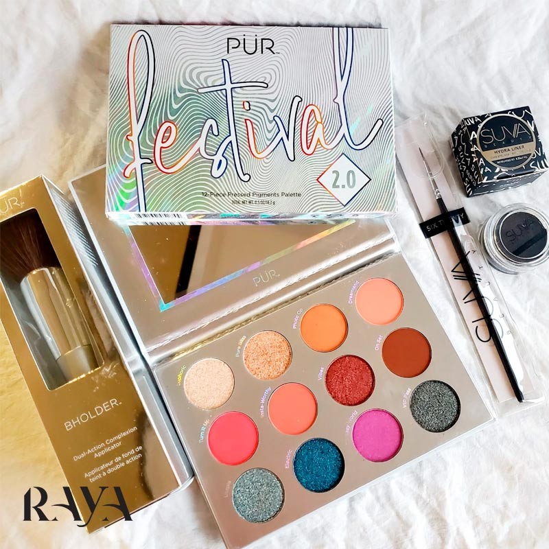 پالت سایه چشم 12 عددی پور مدل فستیوال 2.0  Pur Festival 2.0 12-Piece Pressed Pigments Eyeshadow Palette 