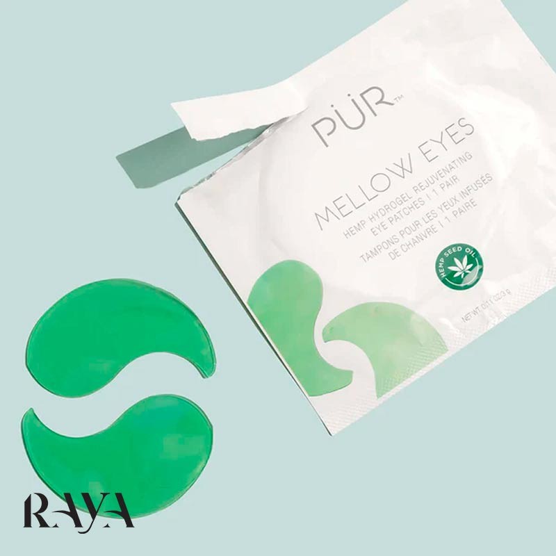 پچ زیر چشم جوانساز و آبرسان و ضد پف هیدروژلی پور مدل ملو آیز Pur Mellow Eyes Hemp Hydrogel Rejuvenating Eye Patches