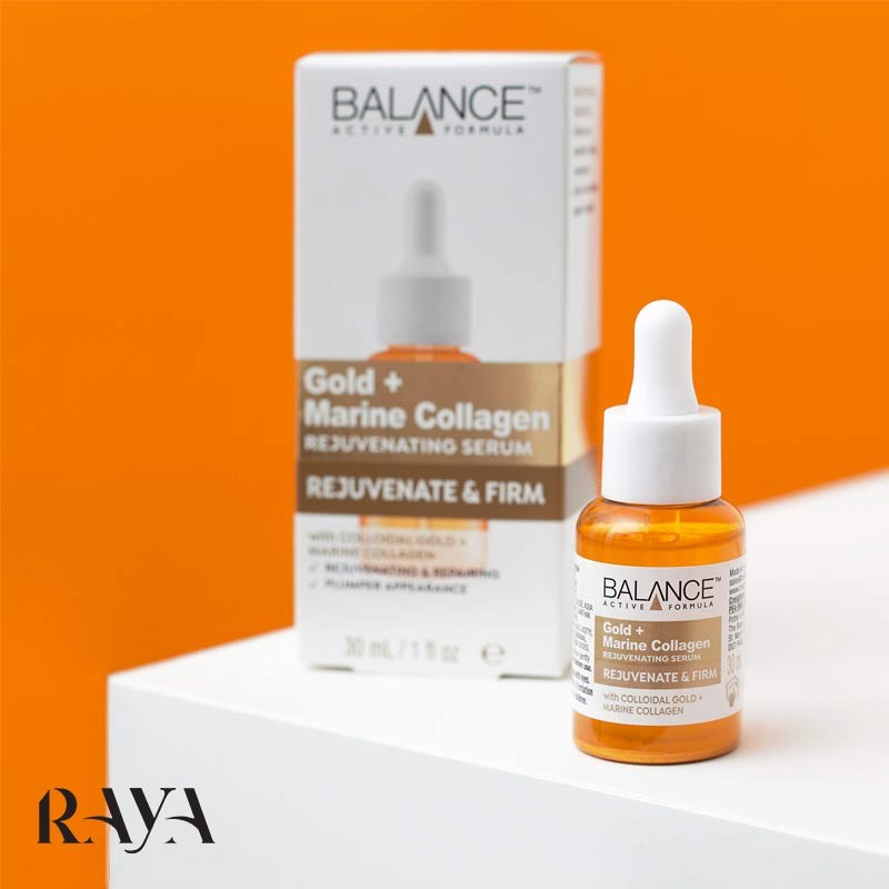 سرم جوانساز پوست حاوی طلا و کلاژن دریایی بالانس Balance Skincare Gold + Marine Collagen Rejuvenating Serum
