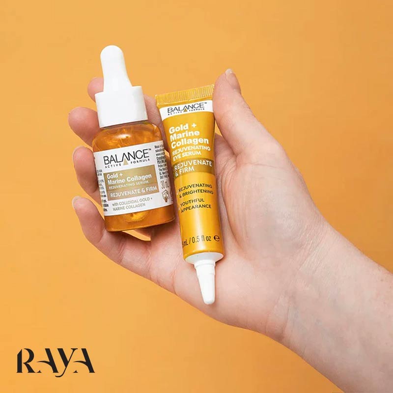 سرم جوانساز پوست حاوی طلا و کلاژن دریایی بالانس Balance Skincare Gold + Marine Collagen Rejuvenating Serum