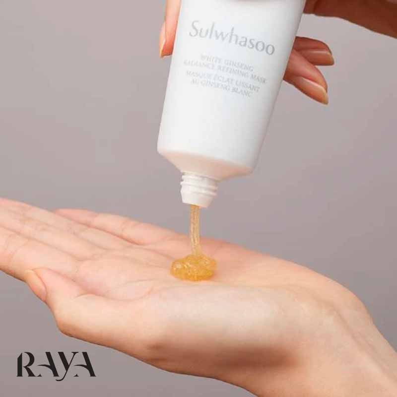 ماسک و اسکراب شفاف کننده پوست حاوی جینسینگ سفید سولواسو Sulwhasoo White Ginseng Radiance Refining Mask